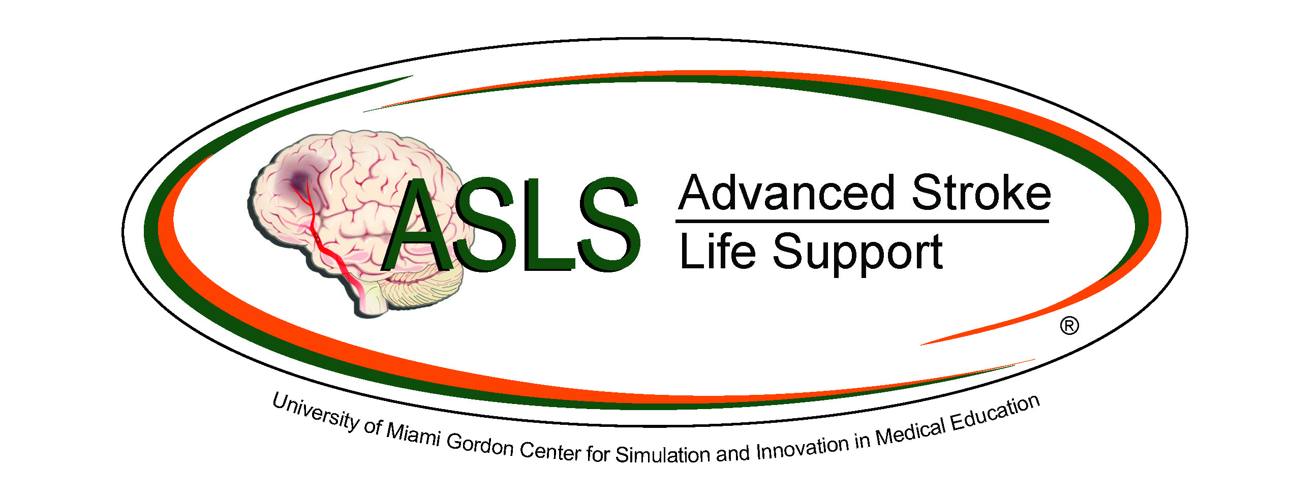 ASLS logo vector brain text arch